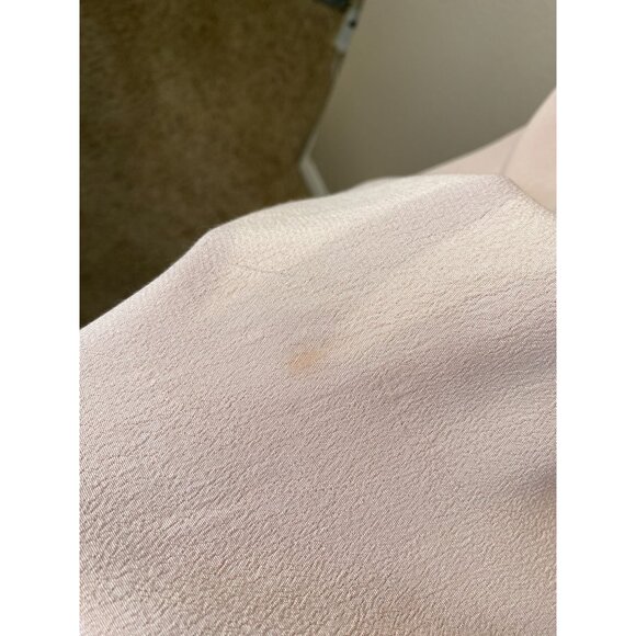 ASTR The Label Pink High-Low Wrap Dress Short Sleeves Size M Viscose Midi Sheer - Picture 6 of 9